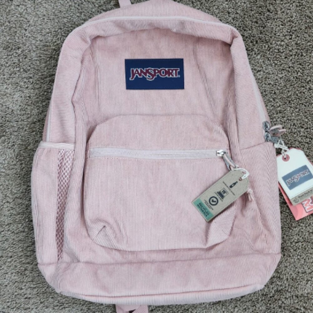 NEW Tagged Jansport Backpack Pink Corduroy